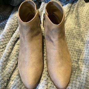 J. Crew tan booties